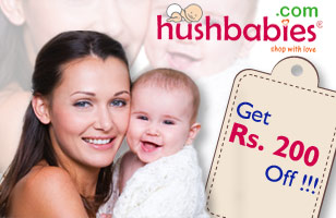 Rs. 39 to get Rs. 200 off on online shopping starting from Rs. 400 at HushBabies.com