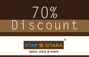 Rs. 50 to get 70% discount on salon services at Star and Sitara