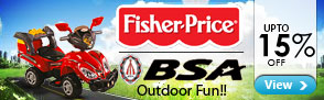 BSA,fischer price upto 15% of