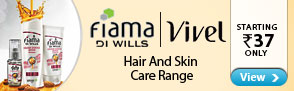 Hair & skin care range from Fiama di wills & Vivel starting Rs 37