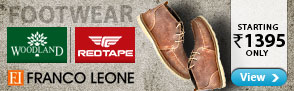 Footwear from Woodland, Red Tape & more starting at Rs.1395