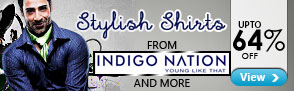 Upto 64% off shirts from Indigo Nation & more