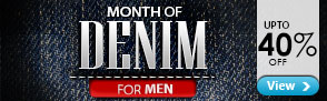 Upto 40% off on Denims for men