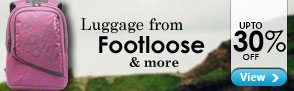 Upto 30% off luggage from Footloose