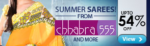 Upto 54% off Summer Sarees by Chhabra 555 and more