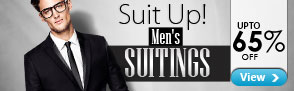 Upto 65% off Men's Suitings