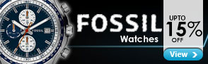 Upto 15% off on watches by FOSSIL