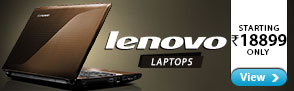 Lenovo laptops starting Rs 18899