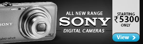 Sony Digital Cameras Starting Rs.5300