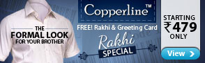 Rakhi offer from Copperline on Men's Shirts