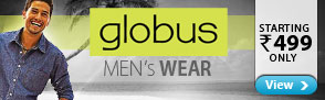 Globus Menswear starting at Rs.499