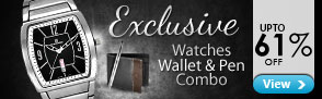 Watches,Wallet & Pen Combo