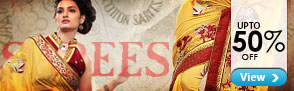 Upto 50% off Widest Range of Sarees!