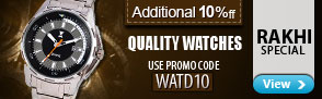 Additional 10% off on watches
