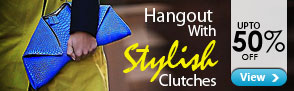 50% off on stylish Clutches