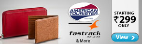 Wallets by American Tourister and more starting Rs.299 Only
