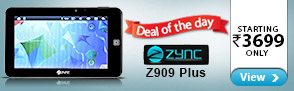 Zync 909 Plus Tablet at Rs.3699 Only