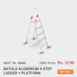 Bathla Aluminium 4 Step Ladder + Platform