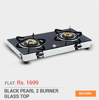 Black Pearl 2 Burner Glass Top