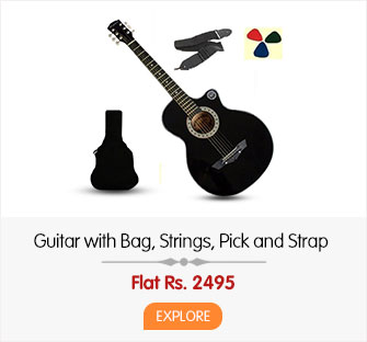 Guitar with Bag Strings Pick and Strap