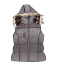 Fort Collins Grey Checkered Hooded Jacket For Kids
