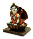 Earth Standing Krishna In Shell Statue