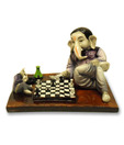 Earth Home Decor Ganesha Playing Chess