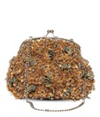 Favola Golden Bead & Lace Work Clutch