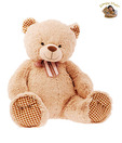 Dimpy Stuff Lovable Cream Teddy Bear With Check Paws Soft Toy-70 cm