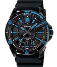 Casio Black & Blue Bezel Watch