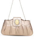 Favola Classy Silver-Bronze Brooch Clutch