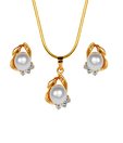 Nisa Pearls Pearl Adorned Pretty Pendant Set