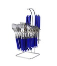 Elegante Classic Blue Stainless Steel Cutlery Set - 25 Pcs