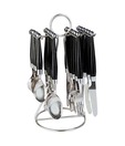 Elegante Contemporary Black Cutlery Set - 25 Pcs