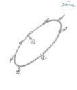 Johareez Fish Shape Charm Extendable Sterling Silver Anklets Pair