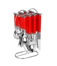 Elegante Contemporary Red Cutlery Set - 25 Pcs