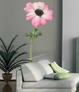 Plage Pink Anemone Wall Sticker - Large