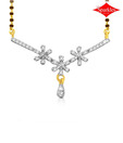 Sparkles Floral Diamond Studded Mangalsutra