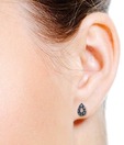Revlis Pear Design Marcasite Sterling Silver Stud Earrings