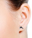 Revlis Dolphin Design Marcasite Sterling Silver Stud Earrings