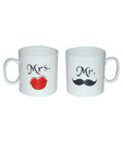 Clay Craft Mrs. & Mr. Milk Mug Set - 2 Pcs