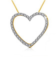 Sparkles Exquisite Heart Shaped Diamond Pendant