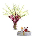KaBloom Twenty White & Purple Dendrobium Orchids