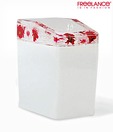 Freelance Red & White Floral Design Table Wastebin