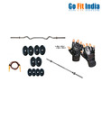 Gofitindia 48 Kg Rubber weight Plates + 4 Rods + Accessories