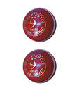 SM Club Fighter Cricket Leather Ball(2 piece) (2 qty)