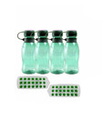 Polo Set of 4 Trendy Green Bottles & 2 Ice Trays
