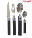 Freelance Classy Black Stainless Steel Cutlery Set - 24 Pcs