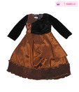 Isabelle Brown & Black Party Frock For Kids