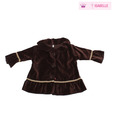 Isabelle Brown Velveteen Tunic Jacket For Kids